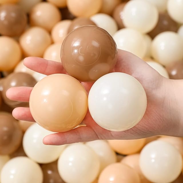 The TRENDPLAY Plastic Balls for Ball Pits, Pack of 100 Hollow Balls, Perfect for Toddler Baby Pools,Party Decoration, 2.2 Inch 2.4 Inch 2.75 Inch