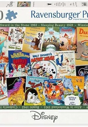 The Ravensburger Disney Vintage Movie Poster 1000 Piece Jigsaw Puzzle for Adults - 12000689 - Handcrafted Tooling, Made in Germany, Every Piece Fits Together Perfectly