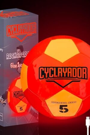 The Rechargeable Glow in The Dark Soccer Ball,Size 5 Light up Soccerball,Ideal Soccer Gifts with Pump & Charging Cable Included.