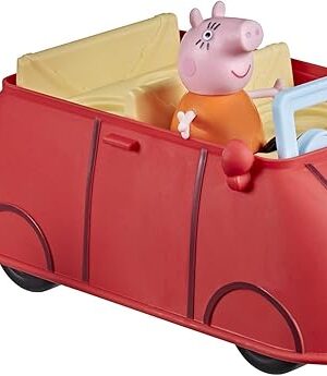 The Peppa Pig Peppa’s Adventures Peppa’s Family Red Car Preschool Toy, Speech and Sound Effects, Includes 2 Figures, for Ages 3 and Up