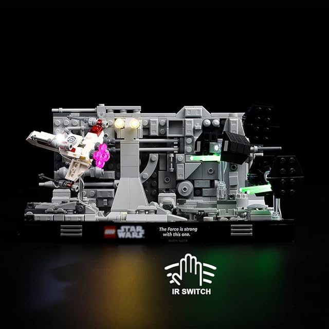 The Kyglaring LED Lighting Kit Only Lights Set Designed for Lego Star Wars Death Star Trench Run Diorama 75329 Model Building Kit - Without Lego Set (Standard Version)