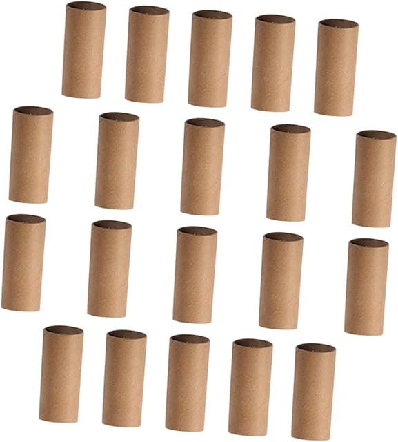 The Veemoon 20pcs Round Paper Tubes for Boys and Girls DIY Crafts Unfinished Paper Roll for Kindergarten Art Projects Creative Graffiti Materials for Hands Activities