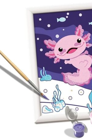 The Ravensburger - Axolotl CreArt Paint by Numbers Kit | Fun & Easy DIY Art for Kids Age 7+ | Creative Gift Idea for Birthdays & Holidays