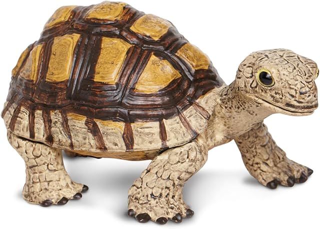 The Safari Ltd. Incredible Creatures Tortoise Figurine - Detailed 4.75" Plastic Model Figure - Fun Educational Play Toy for Boys, Girls & Kids Ages 18M+