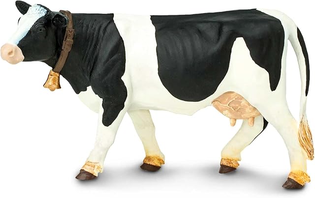 The Safari Ltd. Holstein Cow Figurine - Detailed 5" Plastic Model Figure - Fun Educational Play Toy for Boys, Girls & Kids Ages 3+
