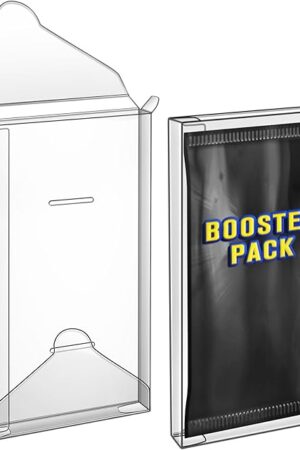 The Plastic Protector Cases for Booster Pack Cards, 0.4MM Thick Single Pack Booster Card Display and Storage Box -12 Pack