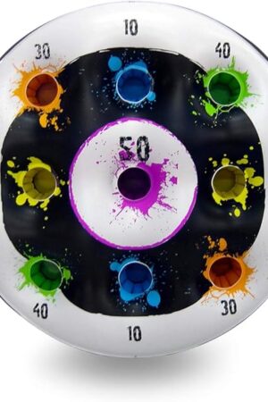 The Poolmaster Toss 'N' Splash Inflatable Floating Game for Swimming Pools, Lawns, Decks