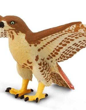 The Safari Ltd. Red-Tailed Hawk Figurine - Detailed 5.75" Plastic Model Figure with Wingspan - Fun Educational Play Toy for Boys, Girls & Kids Ages 3+