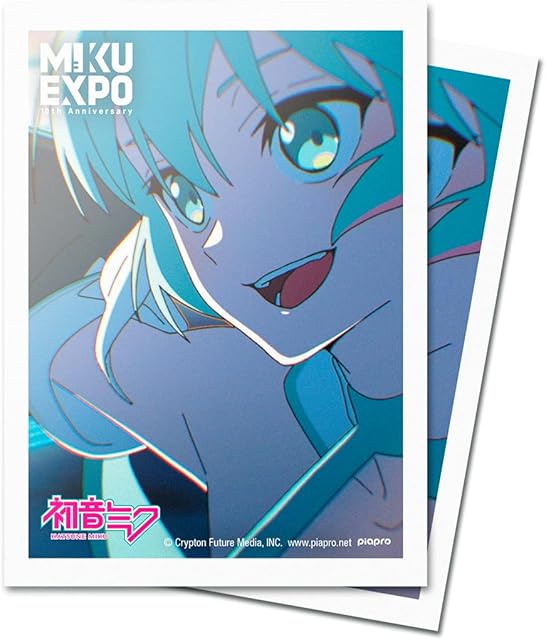 The Ultra PRO - 10th Anniversary Hatsune Miku 100ct Deck Protector Sleeves - Flight | Anime Card Sleeves, Trading Card Accessories, Hatsune Miku Merch, Intergalactic Bound Art, Collector's Edition