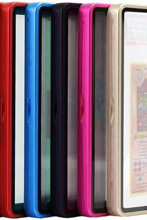 The PSA & CGC Slab Protector, Metal Slab Bumper Case UV Resistant -Graded Grade Guard Stackable Magnetic Aluminum Card Holder for Graded Display Cards Sleeves Protection Layer (Gold)