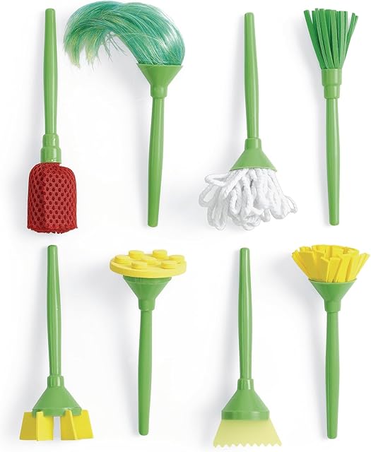 The Colorations® Wacky Painting Tools, Kids Painting Tools, Set of 8, Each Will Create A Different Finish Effect, Promotes Creativity, Great for Crafting, Fun for Kids to Paint With,Each Approx 5 ½’’ Long