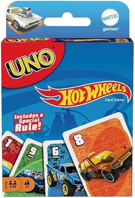 The Hot Wheels UNO Matching Card Game Featuring 112 Cards with Hot Wheels Graphics, Game Night, Kids Gift Ages 7 Years & Older