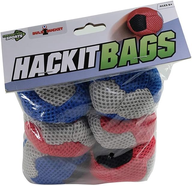 The Hacky Sacks 6 Pk. Hand Woven Hacky Sacks Next Generation Cornhole Game, Also Used for Hand Juggling, & Foot volley's.