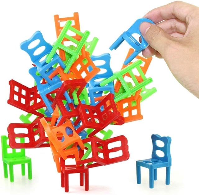 The Jenilily Stacking Chairs Game Family Board Balancing Toys Games for Kids (18 Chairs Toys Set)