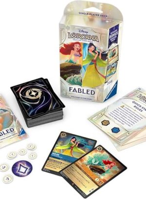 The Ravensburger Disney Lorcana TCG: Fabled Single-Player Deck – Amber & Sapphire | Engaging Gameplay | Over 200 Original Disney Artworks | Ideal for Ages 8+