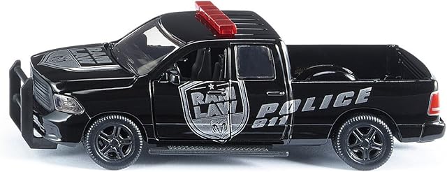 The Siku 2309, Dodge Ram 1500 Police Pick-Up, 1:50, Metal/Plastic, Removable Tyres, Movable Parts, Black