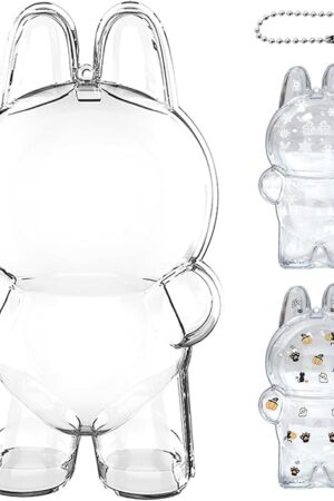 The Protective Case for Labubu The Monsters Standing Series(Exciting Macaron or Big into Energy), Clear Display Box, Transparent Storage Sheel Cover, Dustproof(Doll Not Include) (Standing 6.8")