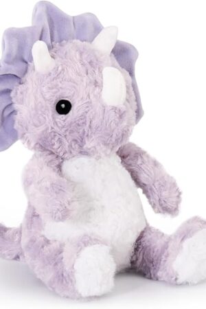 The Purple Dinosaur Stuffed Animals for Girls, Cuddly Huggable Dinosaur Plush Toys for Baby and Nursery, Gifts for Mom Sister Daughter, Xmas Birthday Gifts for Toddlers 3+(Light Violet)