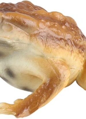 The Realistic Solid Frog and Toad Animal Figurines for Kids, Educational Reptile Toys, Ideal for Birthday, Party Favors, and Science Projects（Brown）