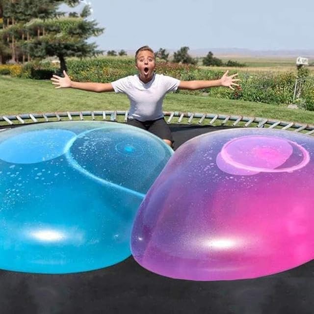 The 2pcs Bubble Ball Water Ball Toy for Kids 27inch Inflatable Bubble Ball Balloon Beach Ball Garden Ball for Outdoor Indoor Play, Soft Rubber Ball Balloon