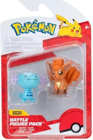 The Pokemon Fighting Figure, 2-Pack 5 and 8cm Figure Toy Set Wooper and Vulpix