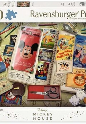 The Ravensburger 1950 Mickey Moments 1000 Piece Jigsaw Puzzle | Unique and Engaging Jigsaw | Softclick Technology Ideal Gift for Puzzle Enthusiasts and Disney Fans