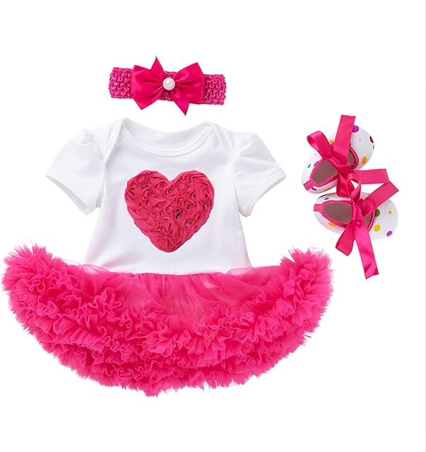 The Reborn Baby Doll Clothes Accessories for 20-23 inch Newborn Girl Boy Dolls 3Pcs Set Rose
