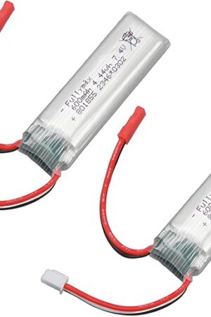 The RC Airplane Spare Lithium Batteries, 2Pcs 7.4v 600mah Lithium Batteries with JST Plug for WLtoys XK A280 RC Aircraft