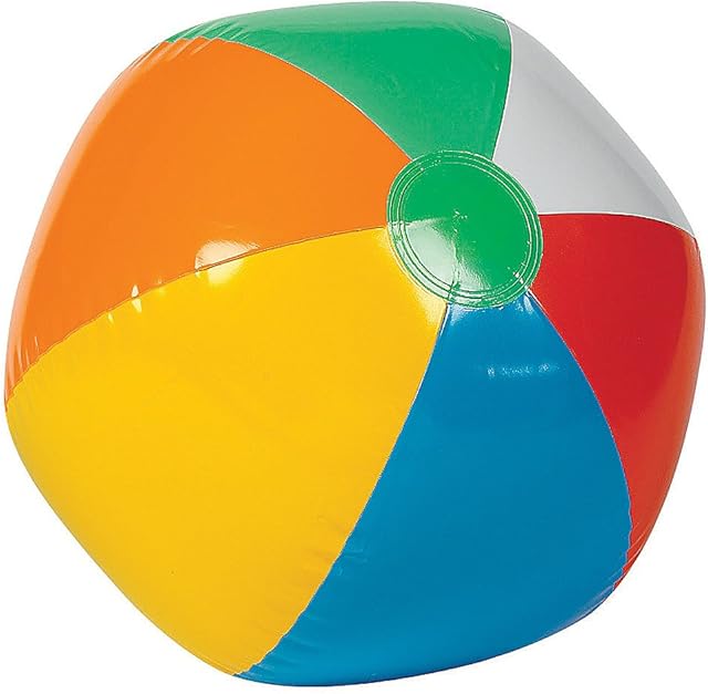 The Rhode Island Novelty Inflatable 12 Inch Multicolored Beach Balls, Set of 12