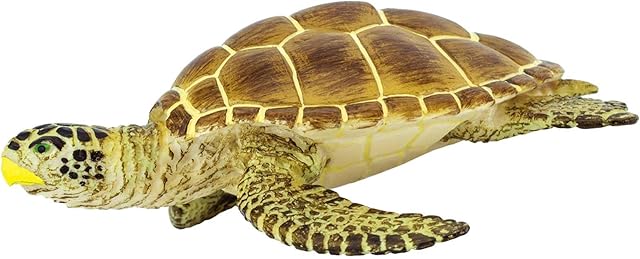 The Safari Ltd. Loggerhead Turtle Figurine - Hand-Painted, Lifelike 3.75" Model Figure - Educational Toy for Boys, Girls & Kids Ages 3+