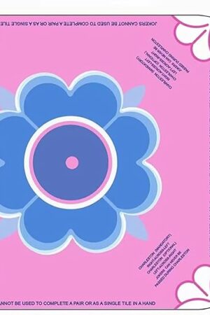 The Pink Mahjong Mat for Table with Rules Anti Slip and Noise Reduction Table Cover for Mahjong, Poker, Card Games, Board Games, Dominoes, Tile Games 31.5" x 31.5" with 1 Carrying Bag