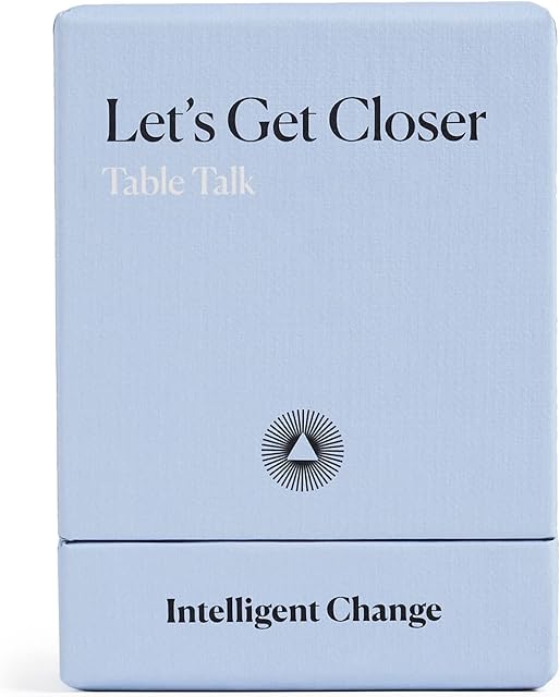 The Intelligent Change Get Closer: Table Talk Conversation Cards, Dinner Party Conversation Starters, Fun Talking Card Game Friends, Family, & Couples, Icebreaker Game 52 Question Cards