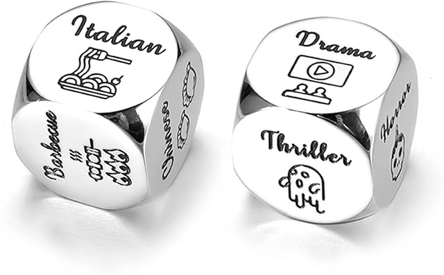 The Anniversary Date Night Dice for Couple Iron Gifts for 6th Anniversary Wedding Gifts for Wife Husband Gifts Exchange Dice Easter Basket Stuffers for Women Men