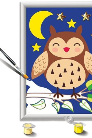 The Ravensburger CreArt Cute Owl Paint by Numbers Kit for Kids - 25973 - Painting Arts and Crafts for Ages 7 and Up