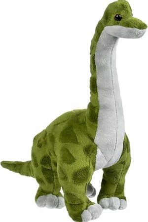 The Rhode Island Novelty 15-inch Wide Animal Den Brachiosaurus Plush, 15" L x 4" W x 11" H