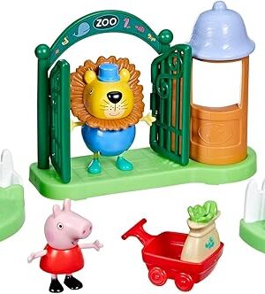 The Peppa Pig Toys Peppa's Day at The Zoo Playset, 2 Figures and 6 Themed Accessories, 3-Inch Scale Preschool Toy for Kids Ages 3 and Up