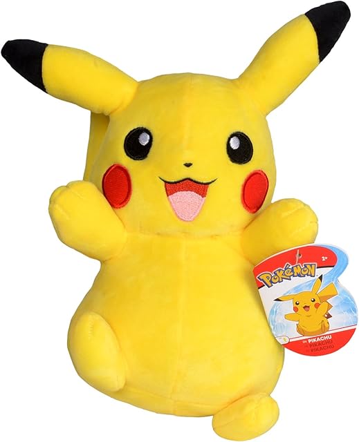 The Pokémon 8" Pikachu Plush - Officially Licensed - Generation One - Authentic Soft Stuffed Animal Toy Figure - Gift for Kids, Boys, Girls - 2+