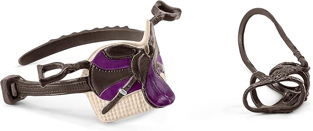 The Schleich Horse Club - Lisa and Storm Riding Accessories Playset - Pretend Saddle and Bridle Toys for Horse Figurine - Realistic Toys for Kids Ages 5+ 42491