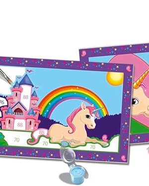 The Ravensburger Magical Unicorns Paint by Numbers Kit for Kids - 23558 - Painting Arts and Crafts for Ages 5 and Up