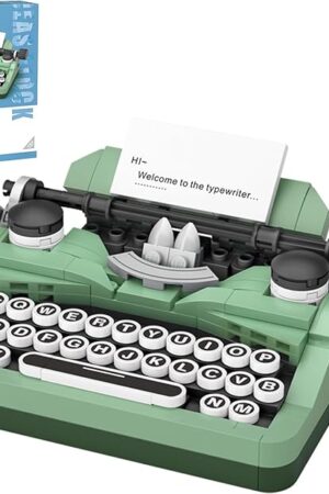 The Retro Typewriter Building Blocks Set,Creative Collectible Vintage Building Bricks Toy,Cute Home Decoration