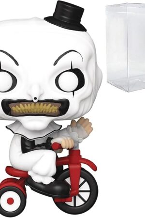 The POP Movies: Terrifier - Art The Clown with Bike Funko Vinyl Figure (Bundled with Compatible Box Protector Case) Multicolor 3.75 inches