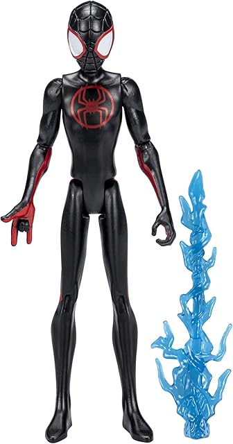 The Marvel Spider-Man Across The Spider-Verse Miles Morales, 6-Inch-Scale Action Figure with Web Accessory, Toys for Kids Ages 4 and Up