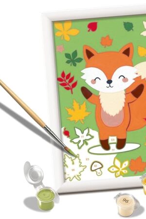 The Ravensburger CreArt Fantastic Fox Paint by Numbers Kit for Kids - 25971 - Painting Arts and Crafts for Ages 7 and Up