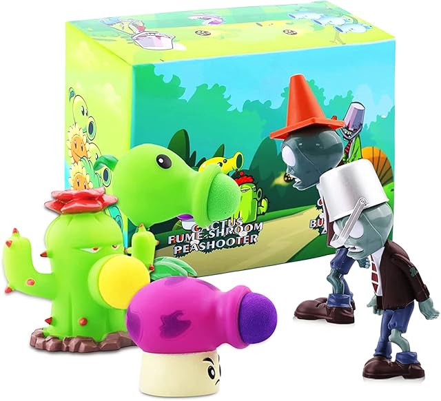 The Maikerry 5 PCS PVZ 2 Series Toys Doll Characters Soft Vinyl Hard Plastic can Launch Figures,Great Gifts for Kids and Fans,Birthday and Christmas Party