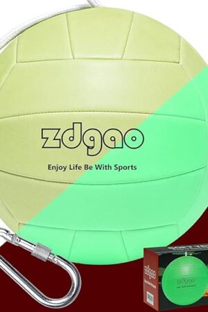 The Portable Tetherball-Glow in The Dark Replacement Tether Ball with Carabiner, Ball Pump with Needle for Kids and Adults Outdoors Backyard Game