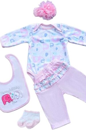 The Reborn Baby Dolls Clothes for 17-22 Inch Newborn Baby Doll Girl, Babys Doll Clothes Outfit Accessories