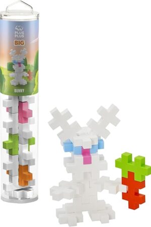 The Plus Plus Building Blocks - 15 Large Durable Pieces for Bunny Build, Great Easter Gifts - Kids Construction Toys, Learning Resources and STEM Play - Toys for 1 Year Old Boys and Girls, Bunny