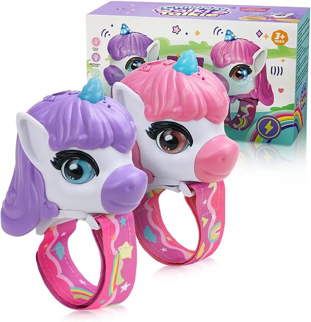 The Unicorn Walkie Talkies for Kids 2 Pack with Wrist Strap, Toys for Girls Age 3-10, Long Range 2-Way Radios for Camping, Outdoor Adventure, Birthday