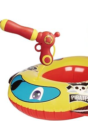 The Pool Floats Kids with Water Gun, Pirate Ship Float for Toddler, Blow Up Swimming Pool Toys, Summer Fun Pool Inflatables Floaties for Boys Girls and Child, Outdoor Water Toys for Kids Ages 3-5 4-8