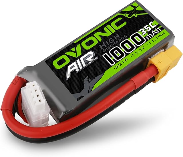 The OVONIC 3S Lipo Battery 35C 1000mAh 11.1V Lipo Battery with XT60 Connector for RC Airplane Helicopter Quadcopter FPV Racing Drone